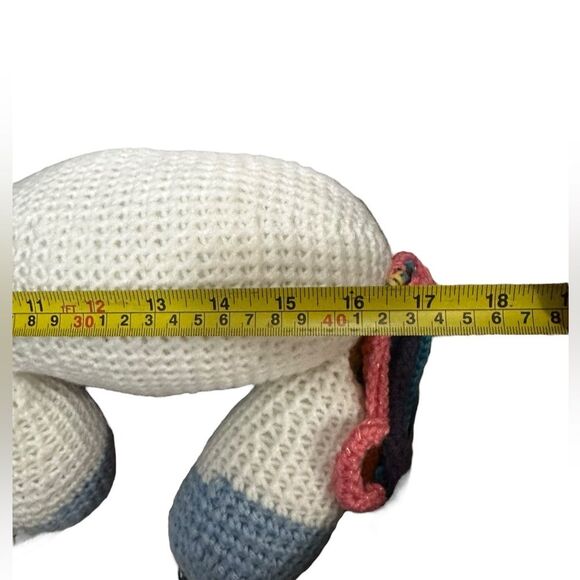 Handmade White large Crochet Unicorn Plush Toy - Picture 4 of 6